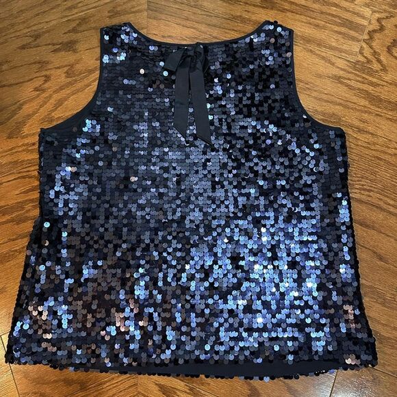 Talbots Navy Sequin Tank Top - Picture 5 of 5
